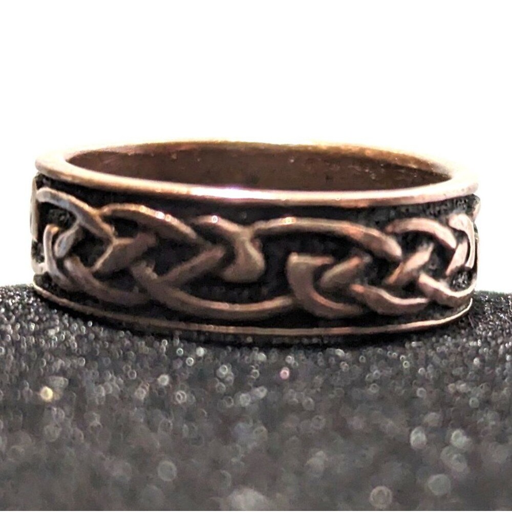 Celtic Knot Copper Band Size 7 - Picture 2 of 9